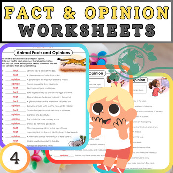 Preview of Distinguishing Perspectives: Fact and Opinion Worksheets