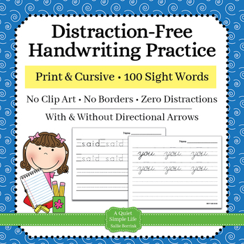 Free Handwriting Worksheets For Kindergarten Block Style Print