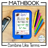 Distribute and Combine Like Terms Review Activity | Mathbook