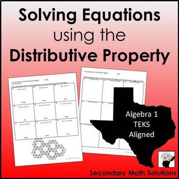 Preview of Solving Equations using the Distributive Property Coloring Activity