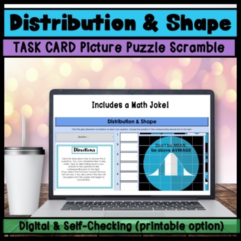 Preview of Distribution & Shape Task Card Picture Scramble
