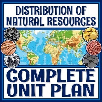 Preview of Uneven Distribution of Natural Resources Activity Unit Bundle NGSS MS-ESS3-1