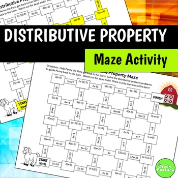 Preview of Distributive Property Maze Activity