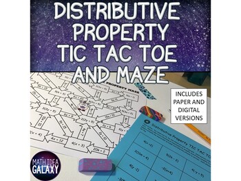 Distributive Property Activity and Game for 6th grade, 7th grade, and 8th grade