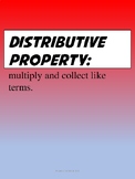 Distributive Property Multiplication for Algebra