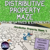 Distributive Property Digital Resource (Exponents, Negativ