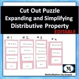 Distributive Property Algebra - Cut out Puzzle   7.EE.A.1 
