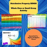 Distributive Property BINGO- Algebra, Pre-Algebra, Whole C