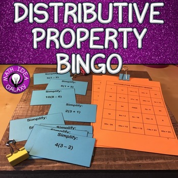 Preview of Distributive Property Activity - Bingo