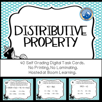 Preview of Distributive Property Boom Cards--Digital Task Cards