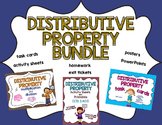 Distributive Property Worksheets and Task Cards Bundle