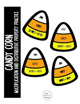 Preview of Distributive Property/ Candy Corn Multiplication/ Halloween Math