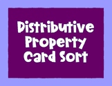 Distributive Property Card Sort