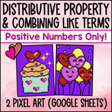 Distributive Property & Combine Like Terms Pixel Art | Sim