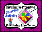 Distributive Property & Combining Like Terms Coloring Activity