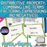 Distributive Property, Combining Like Terms, Factoring Exp