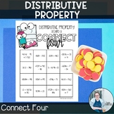 Distributive Property Connect Four TEKS 6.7d CCSS 6.EE.3 -