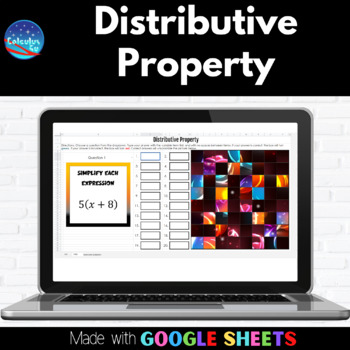 Preview of Distributive Property | Digital Activity Google™ Sheets