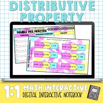 Preview of Distributive Property Digital Interactive Notebook