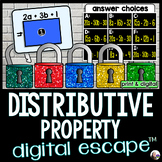 Distributive Property Digital Math Escape Room Activity