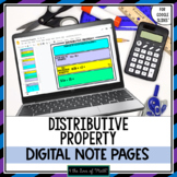 Distributive Property Digital Note Pages for Google Drive™ 