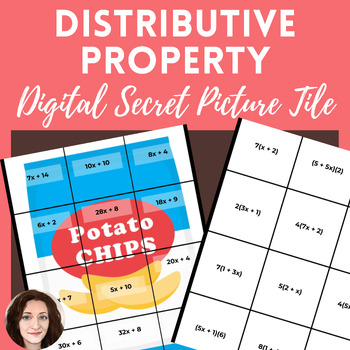 Preview of Distributive Property Digital Secret Picture Tile