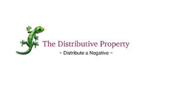 Preview of Distributive Property - Distribute Negatives