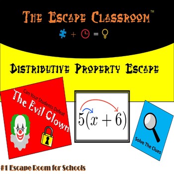 Preview of Distributive Property Escape Room | The Escape Classroom