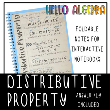 Preview of Distributive Property Foldable Notes for Interactive Notebooks