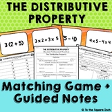 Distributive Property Matching Game and Guided Notes