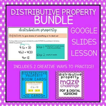Preview of Distributive Property Lesson & Activities BUNDLE