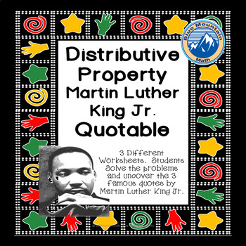 Preview of Distributive Property Martin Luther King Jr. Quotable
