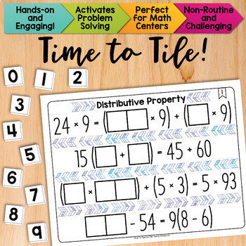Preview of Distributive Property Math Centers Math Tiles