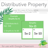 Distributive Property Middle School Math Digital Practice 