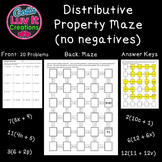 Distributive Property No Negatives Math Maze