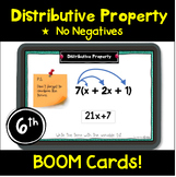 Distributive Property No Negatives Scaffolded BOOM Cards, 