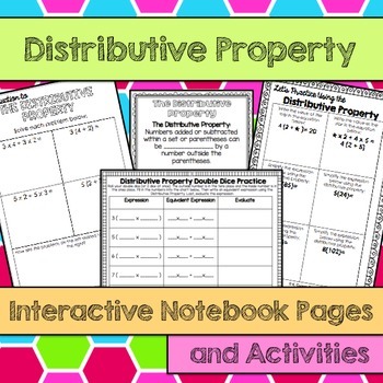 Preview of Distributive Property Interactive Notebook