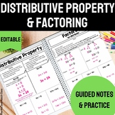 Distributive Property Notes Factoring Notes and Practice W