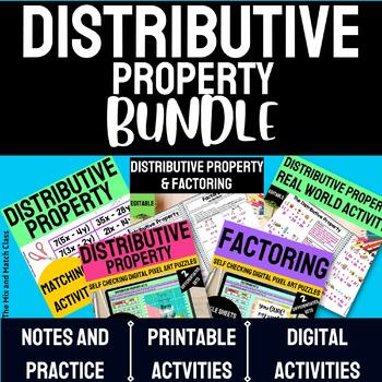 Preview of Distributive Property Notes and Activities BUNDLE