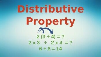 Preview of Distributive Property PPT and Worksheet