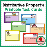Distributive Property PRINTABLE Task Cards Equivalent Expressions