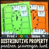 Distributive Property Math Partner Scavenger Hunt Activity