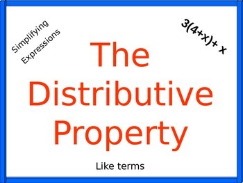 Preview of Distributive Property Power Point and Handouts