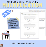 Distributive Property with Multiplication Practice- Freebie!