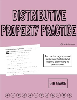 Preview of Distributive Property Practice