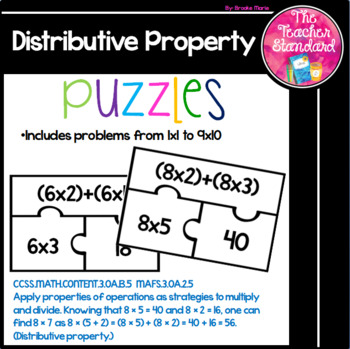 Preview of Distributive Property Puzzles