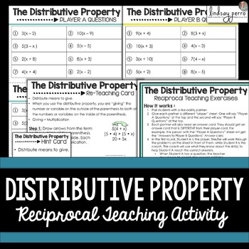 Preview of Distributive Property Reciprocal Learning Activity {Editable}