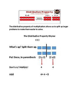 Preview of Distributive Property Rhyme and Practice