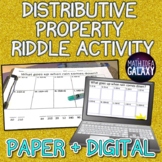 Distributive Property Digital Activity - Riddle