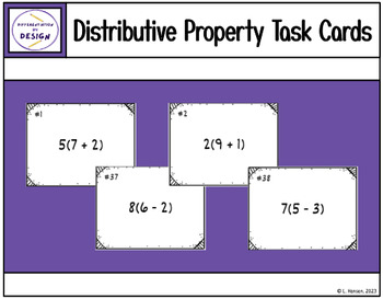 Preview of Distributive Property Task Cards
